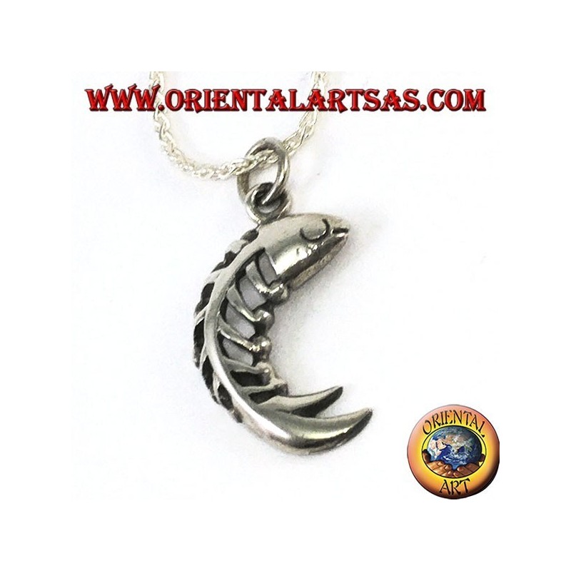 Pendentif en argent à chevrons