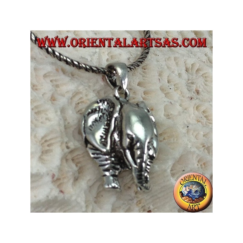Pendentif éléphant en argent avec proboscis