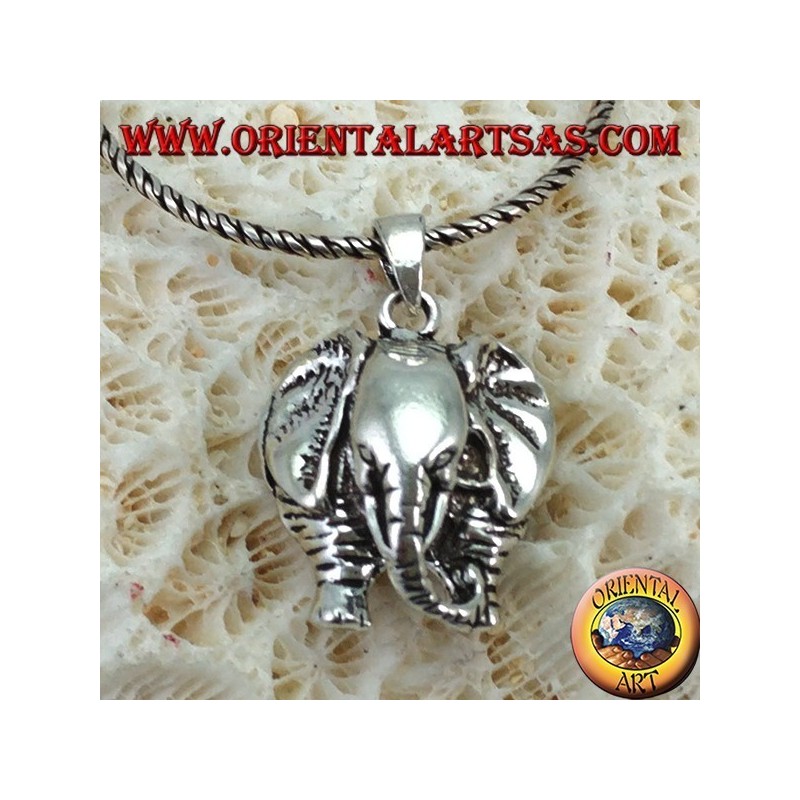 Pendentif éléphant en argent avec proboscis