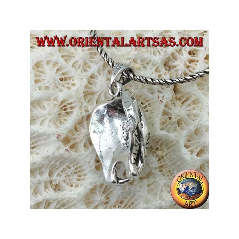Pendentif éléphant en argent avec proboscis