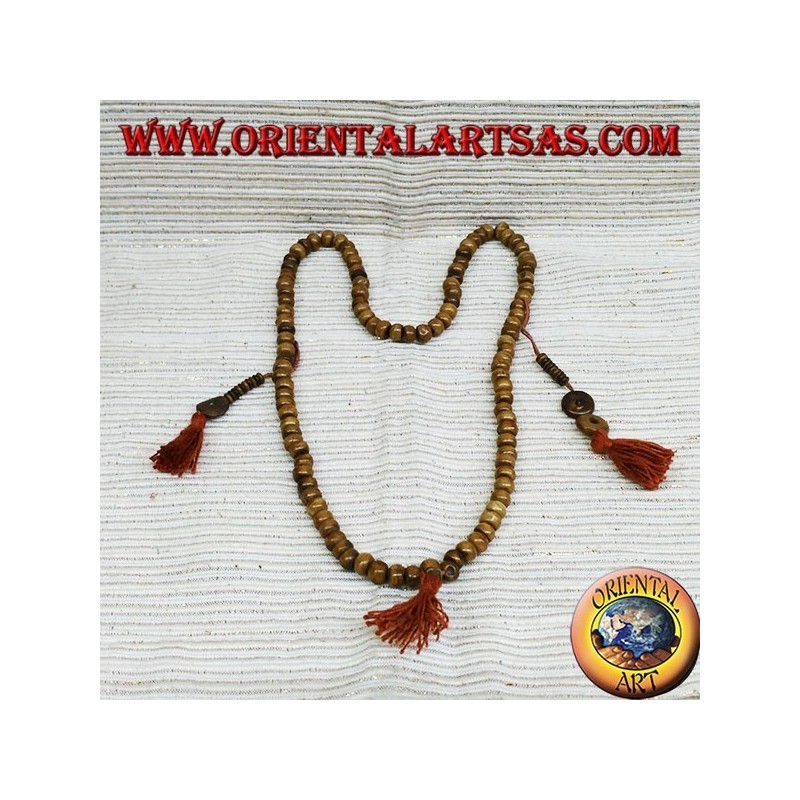 Mala Buddhist Rosary for Mediation 108 Granos en pulido hueso de yak.