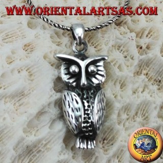 Pendentif en forme de hibou en argent
