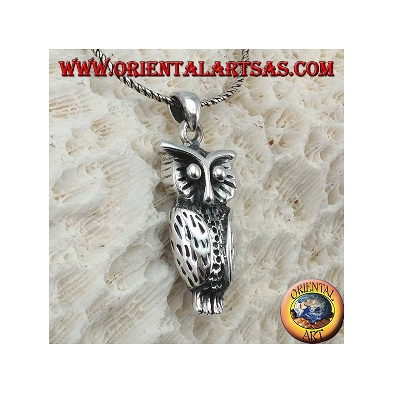 Colgante en forma de búho en plata