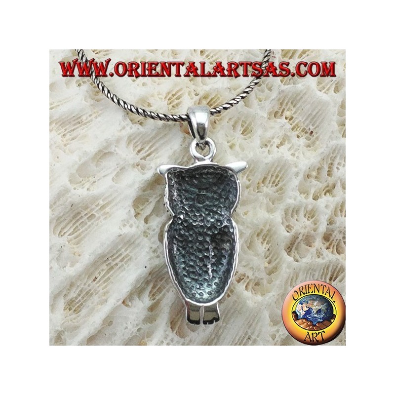 Pendentif en forme de hibou en argent