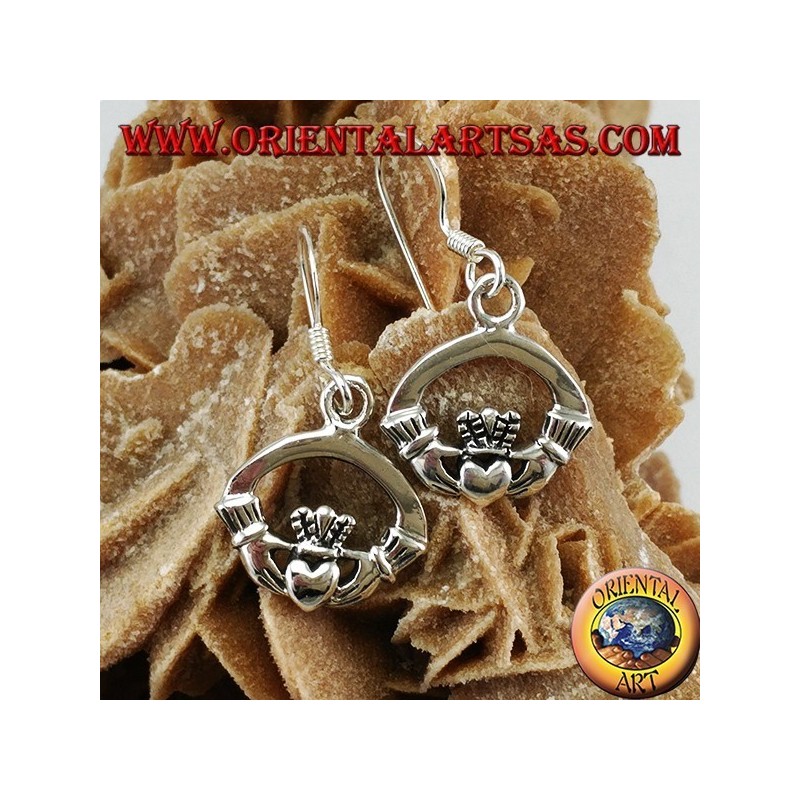 Boucle d'oreille Claddagh Celtic en argent