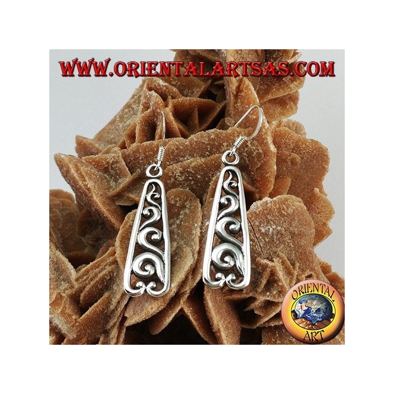 Boucles d'oreilles en argent sterling percé style baroque