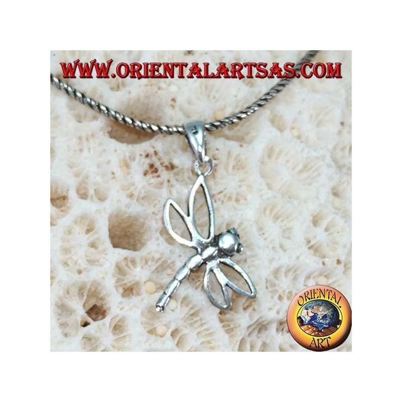 Pendentif libellule en argent
