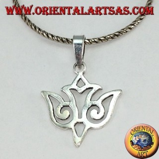 pendentif en argent colombe maori percé