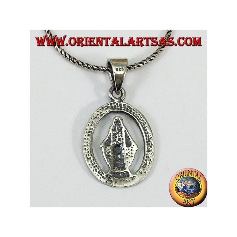 Silberner Anhänger mit der Madonna von Lourdes