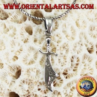 Pendentif épée en argent scimitar