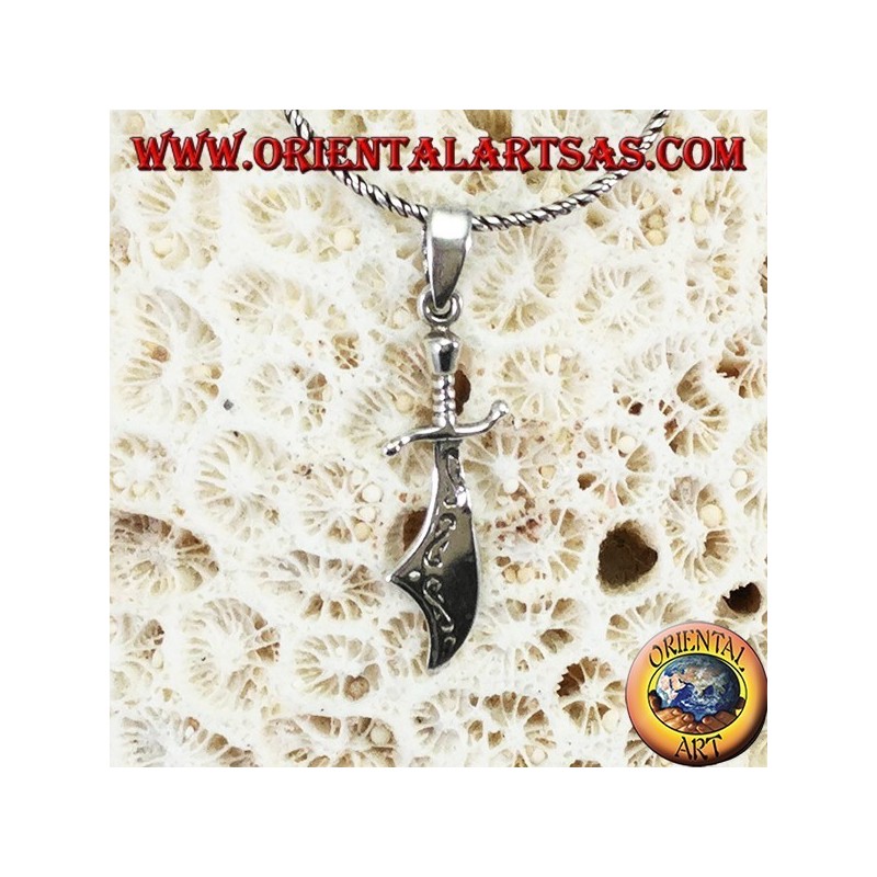Pendentif épée en argent scimitar