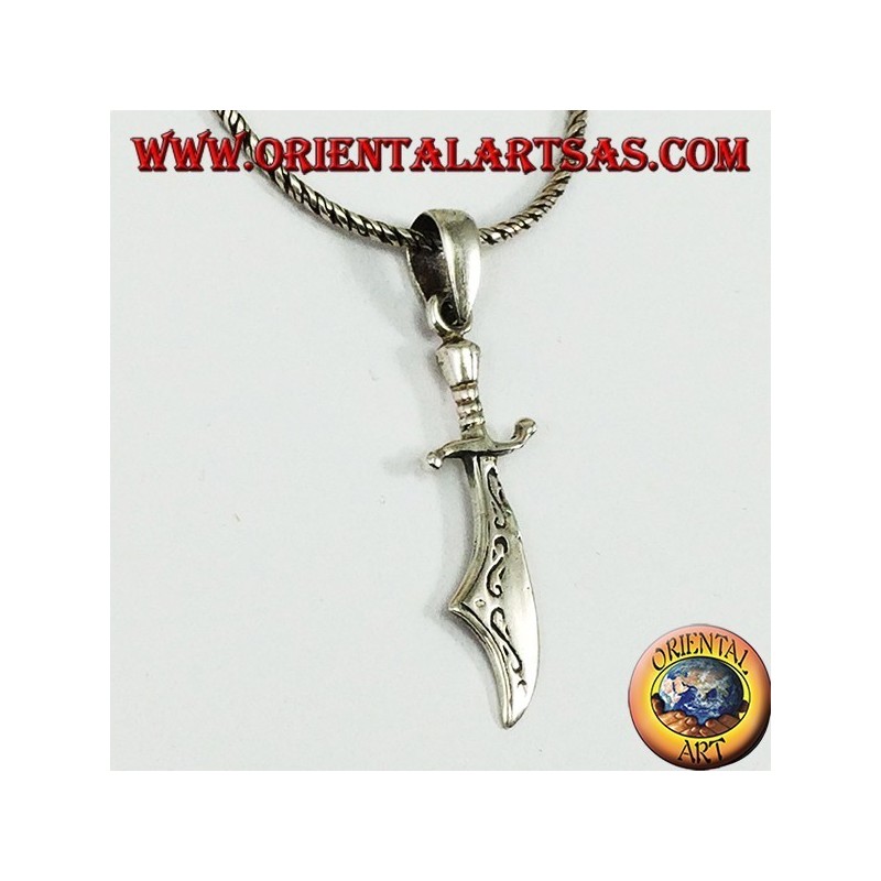 Pendentif épée en argent scimitar