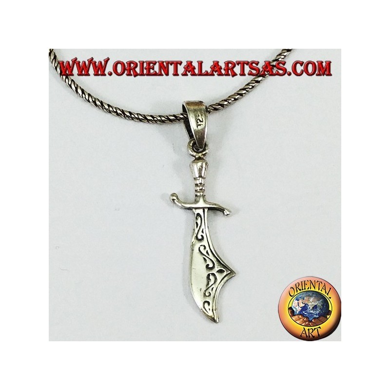 Pendentif épée en argent scimitar