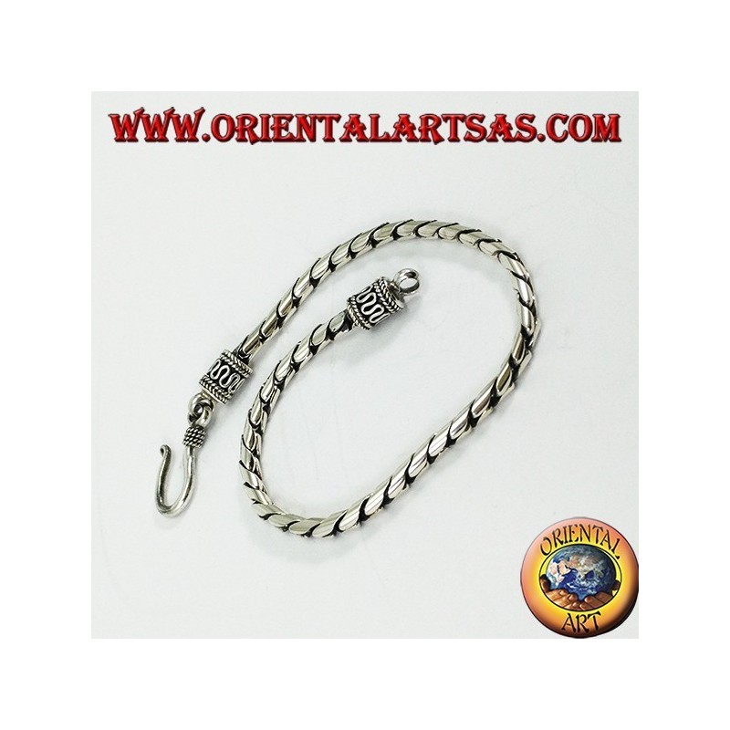 Bracelet en argent avec joint rond