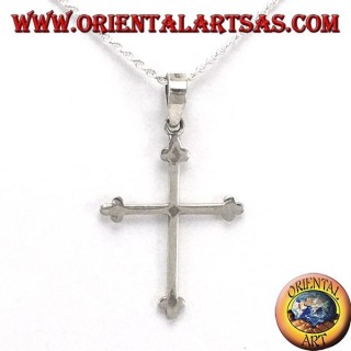 Pendentif en argent avec une simple croix ancrée