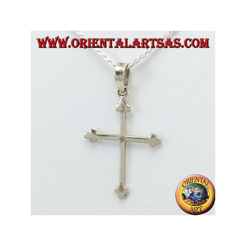 Silberner Anhänger mit einfachem Ankerkreuz