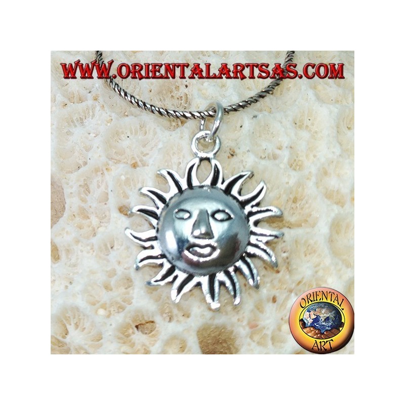 Silber Anhänger das Gesicht der Sonne