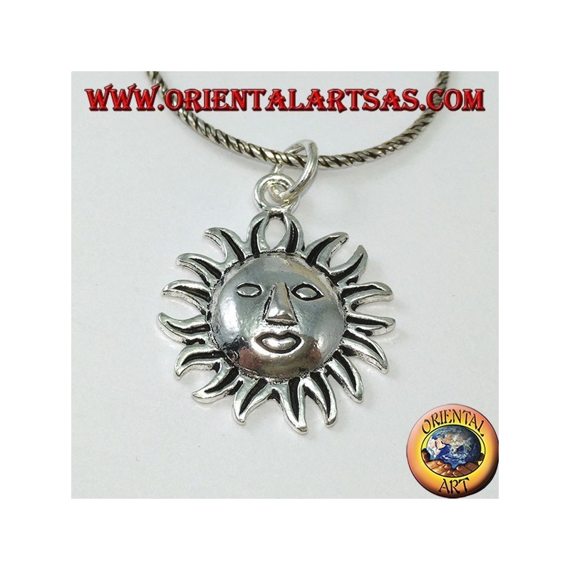 Silber Anhänger das Gesicht der Sonne