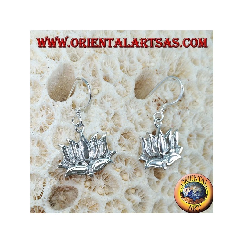 925 silver earrings the lotus flower