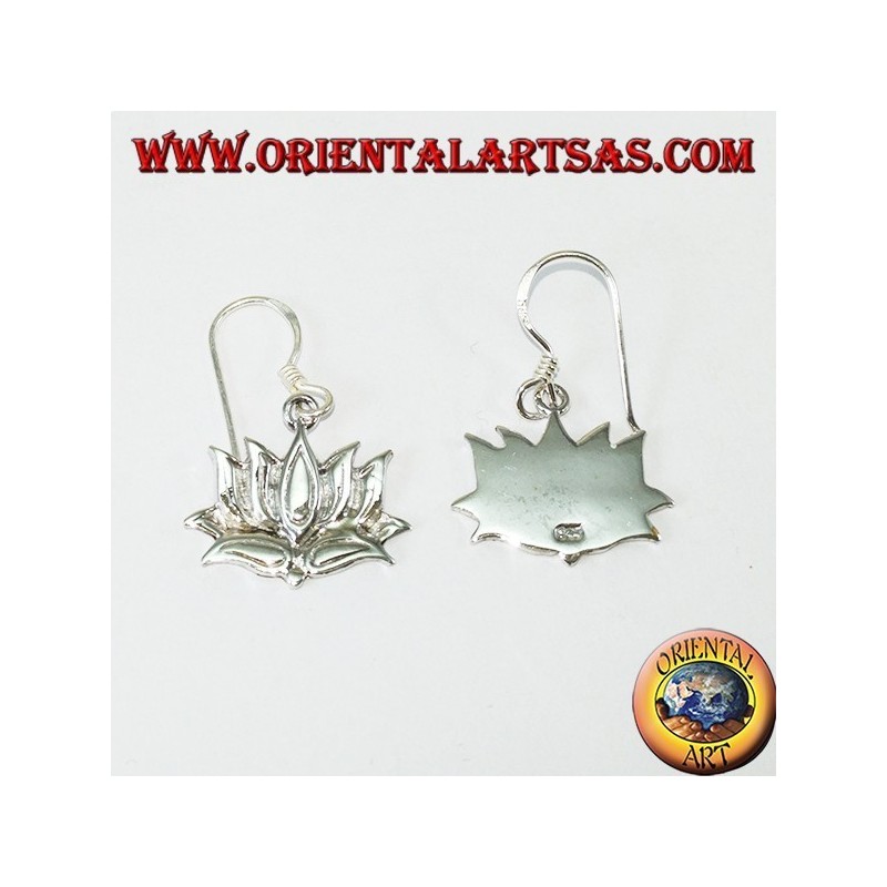 925 silver earrings the lotus flower