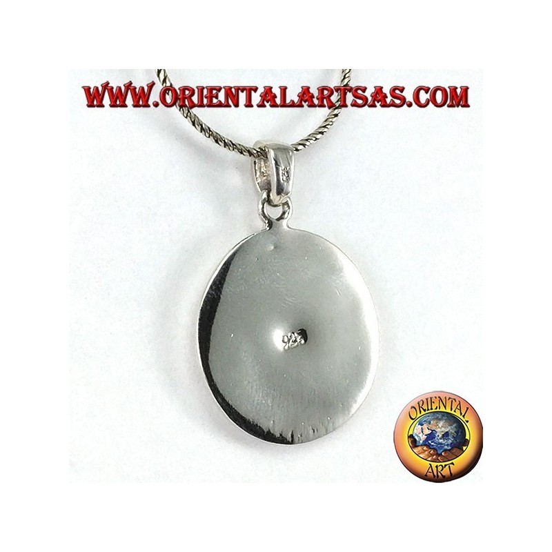 Pendentif en argent avec nacre ronde