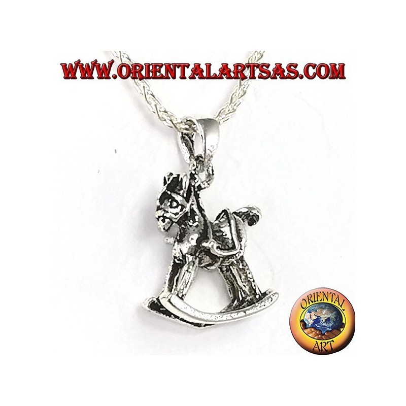 Anhänger in Silber Schaukelpferd