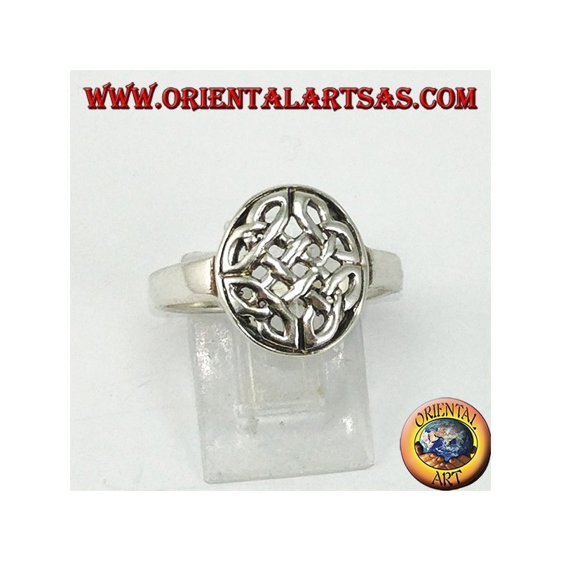 Silver ring Celtic knot of duleek