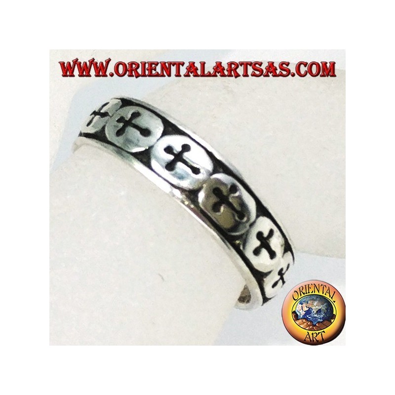 Bagues en argent avec des croix pour les pieds ou les phalanges