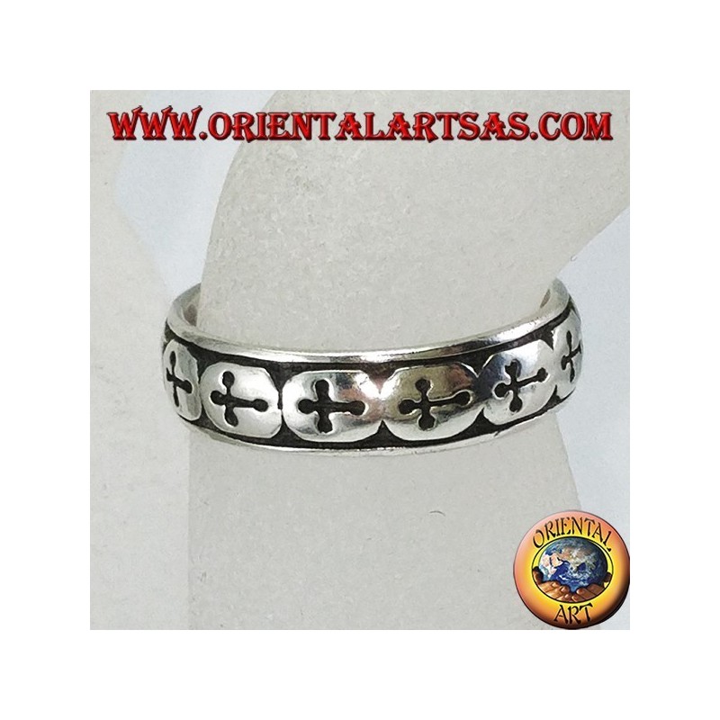 Anillos de plata con cruces para pies o falanges