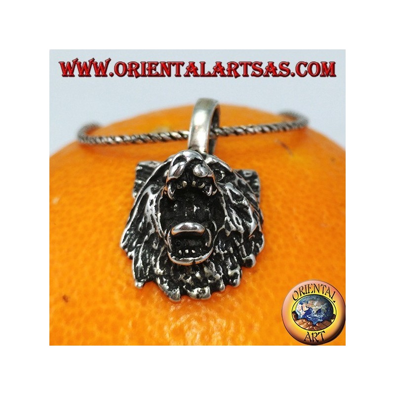 la tête de loup pendentif en argent