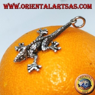 Pendentif en argent lézard préhistorique d'Iguane