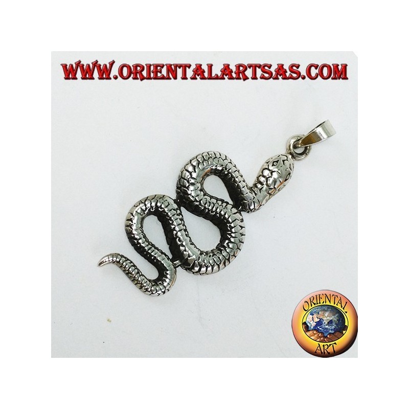 Pendentif en argent Grand serpent python