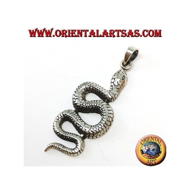 Pendentif en argent Grand serpent python