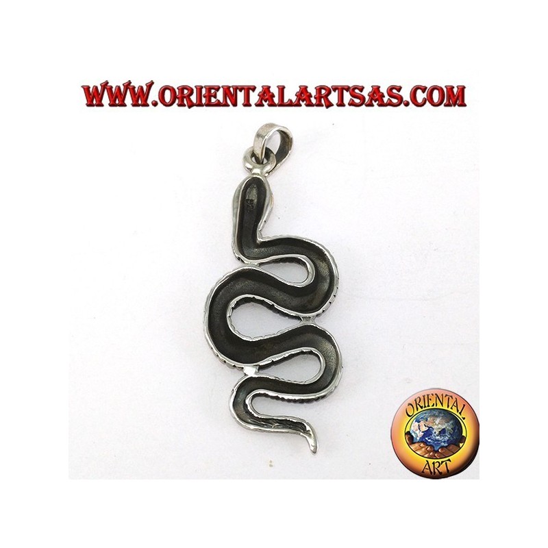 Ciondolo in argento Pitone serpente grande