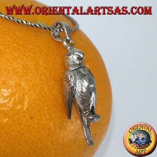 Pendentif en argent Perroquet mobile bouge les ailes et le cou