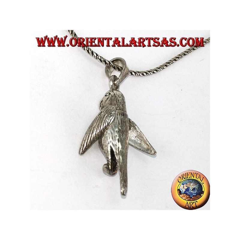 Colgante de plata Parrot mobile mueve alas y cuello