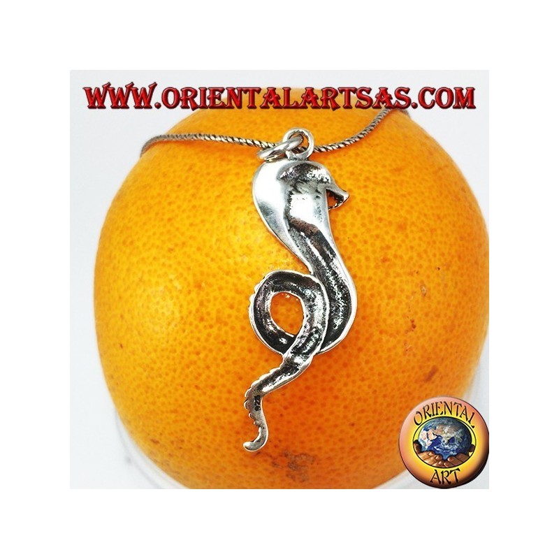 Pendentif en argent, serpent royal cobra (grand)