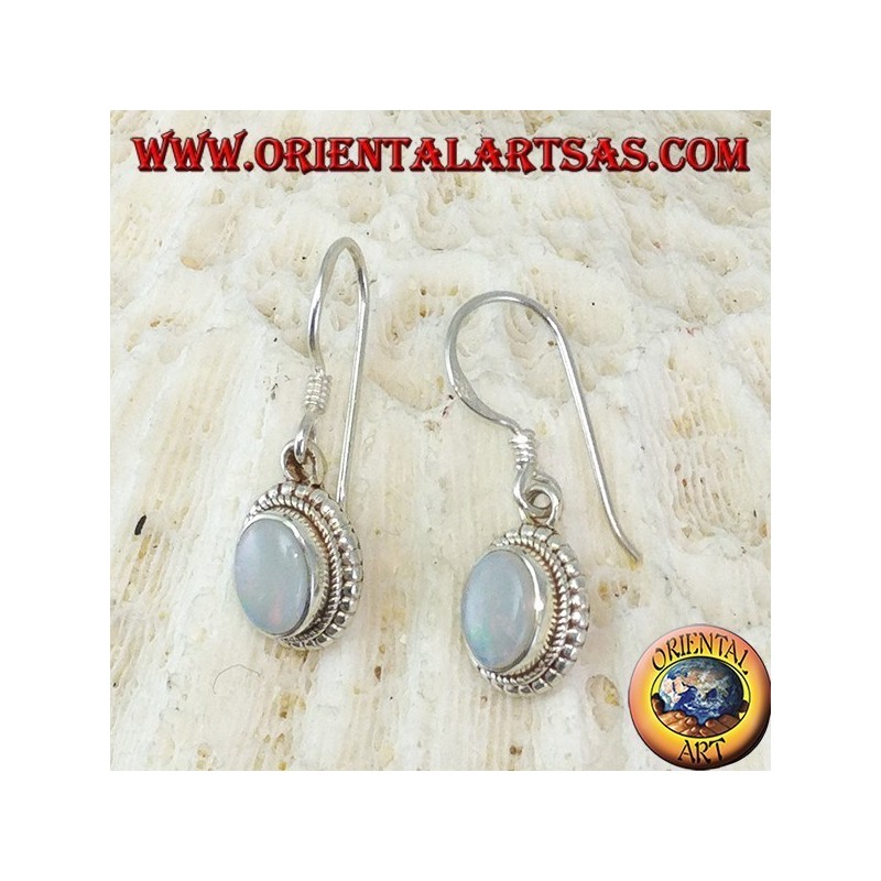 Orecchini in argento con Opale