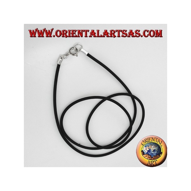 Collier en caoutchouc avec crochet en métal analaergique