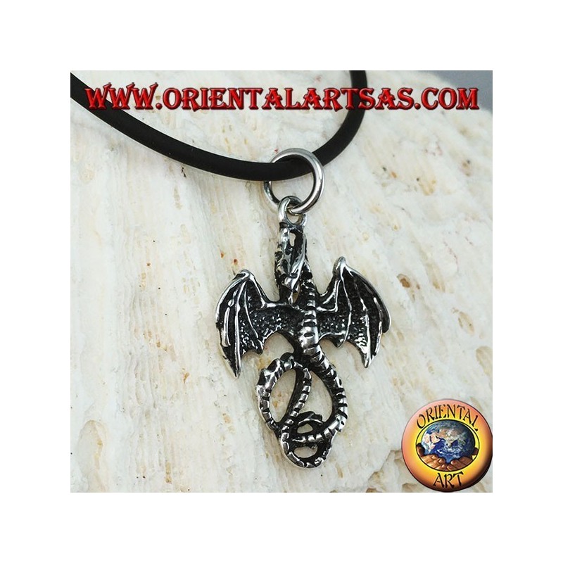 Silberner Anhänger, keltischer Drachenbasilisk (medium)