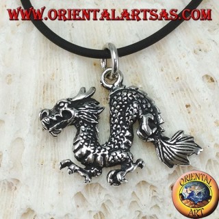 Pendentif en argent, dragon chinois (moyen)