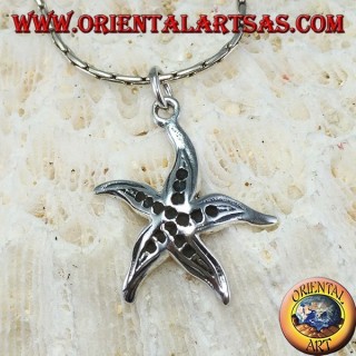 Colgante de plata, estrella de mar