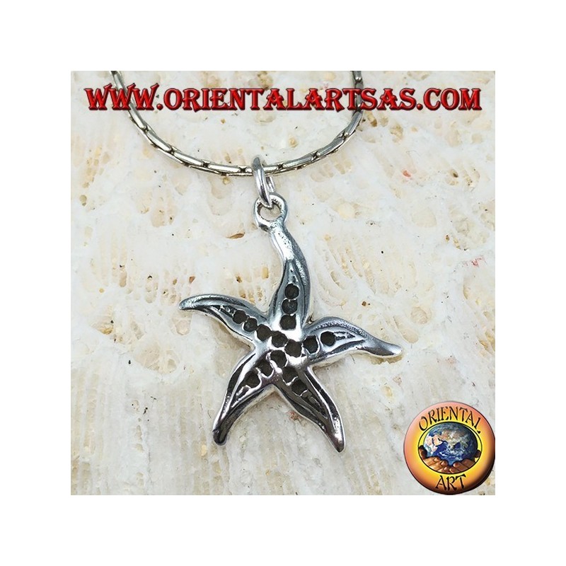 Silver pendant, starfish