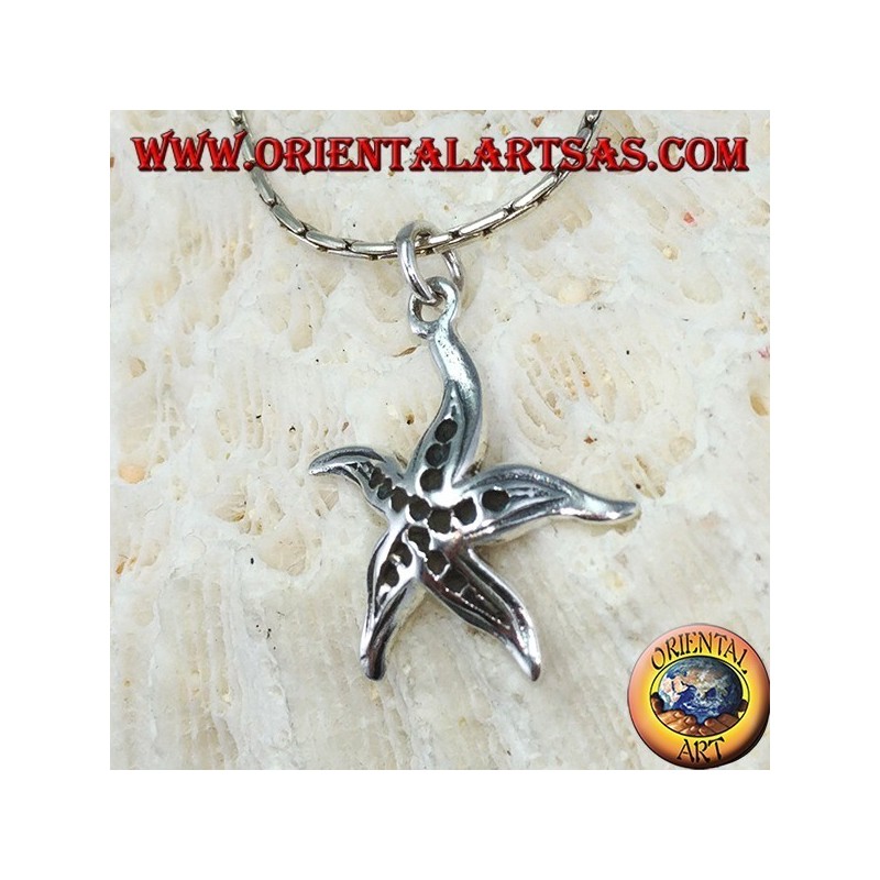 Silver pendant, starfish