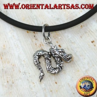 Kleiner chinesischer Drache Anhänger in Silber