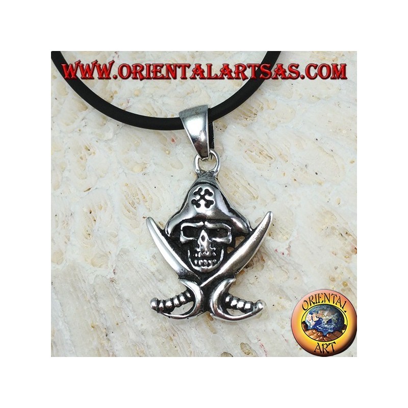 Piratenschädel Silber Anhänger