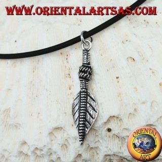 Colgante Pluma Plata 925 - Símbolo de Purificación Oriental Art