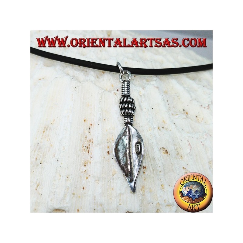 Silver feather pendant purification symbol