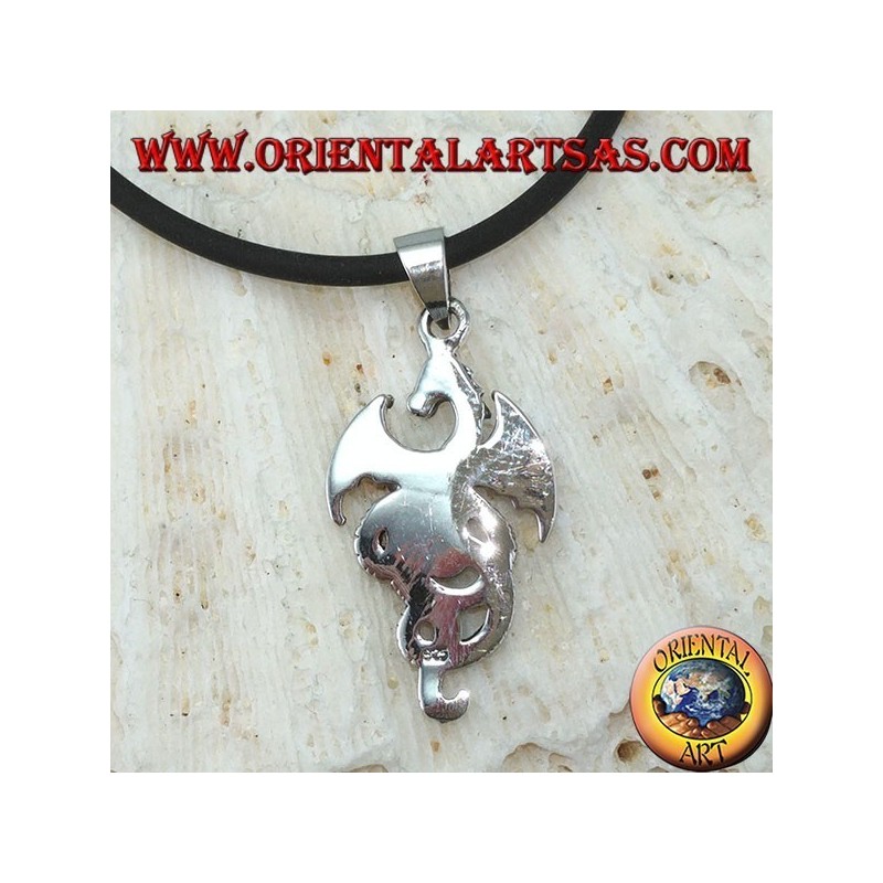 Colgante de plata, basilisco de dragón celta (pequeño)