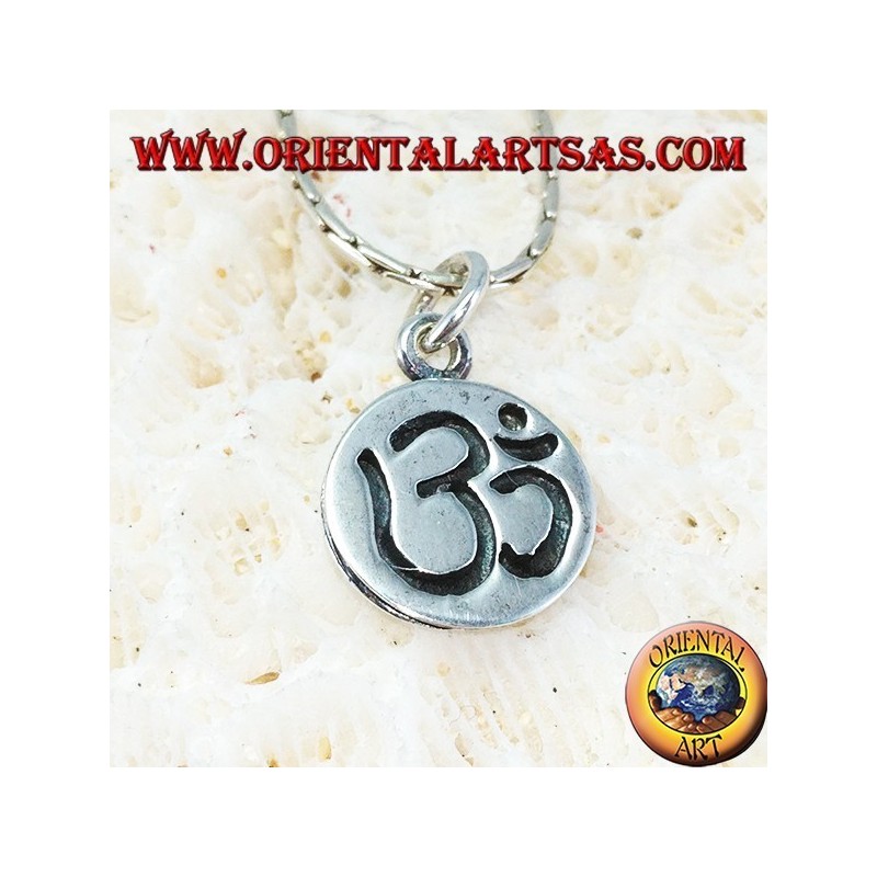 Sterling Silber Sac Syllable Anhänger auf Medaille eingraviert